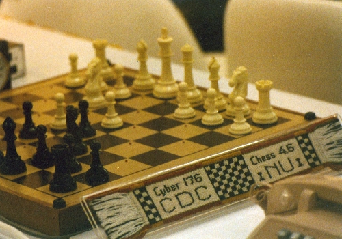 Chess 4.6 chess board at the 9th ACM North American Computer Chess Championship in Washington, D.C.
